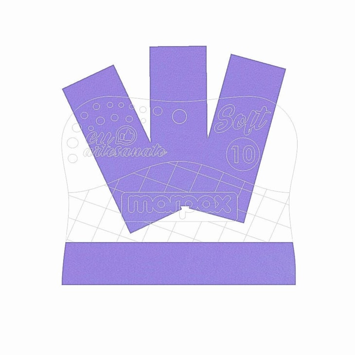 Espátula para Artesanato Soft 10cm com Feltro Lilás  Marpax