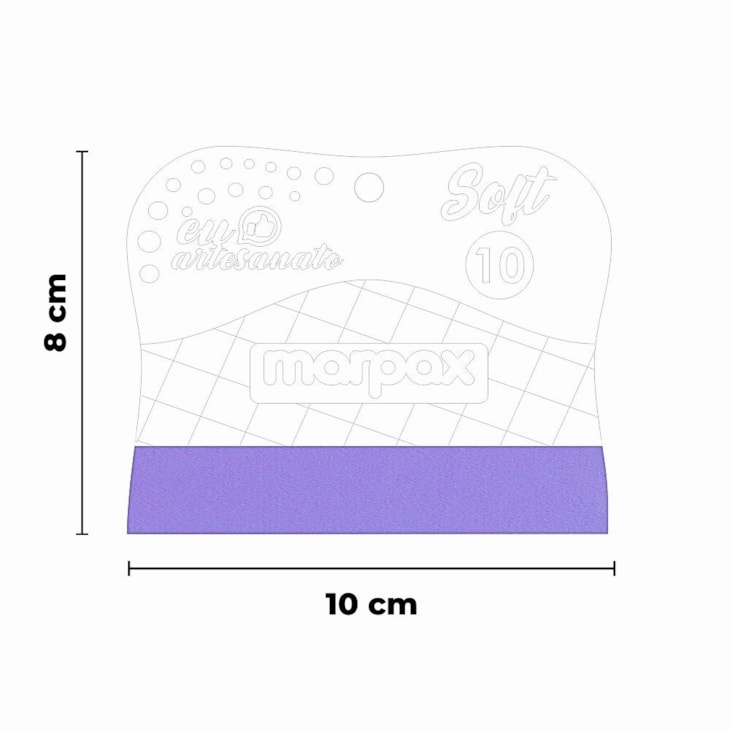 Espátula para Artesanato Soft 10cm com Feltro Lilás  Marpax
