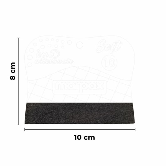 Espátula Para Artesanato Soft 10cm Com Feltro Preto  Marpax