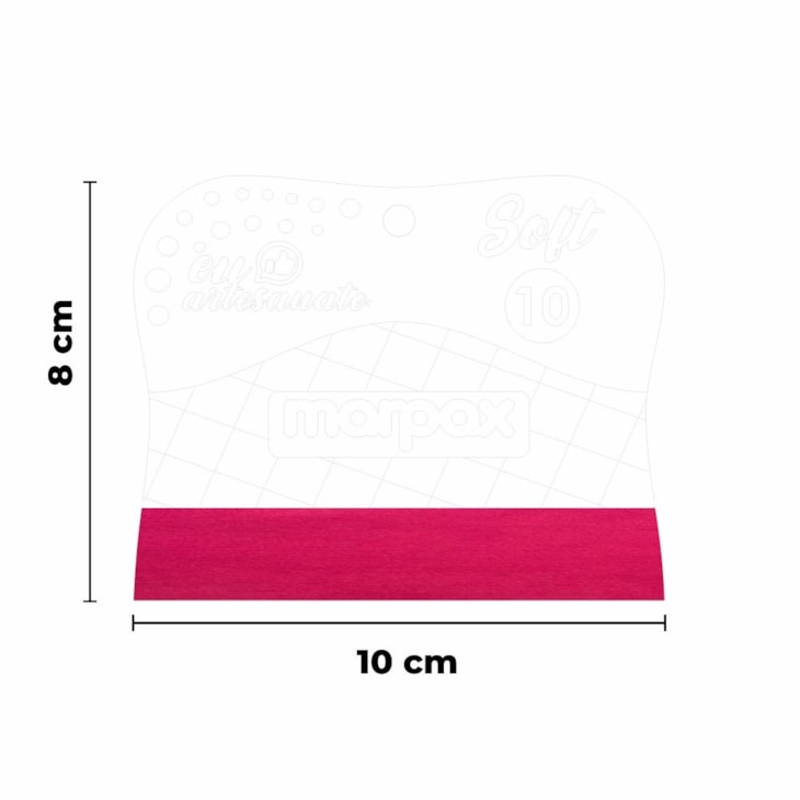 Espátula Para Artesanato Soft 10cm Com Feltro Rosa  Marpax