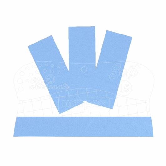 Espátula Para Artesanato Soft 15cm Com Feltro Azul  Marpax