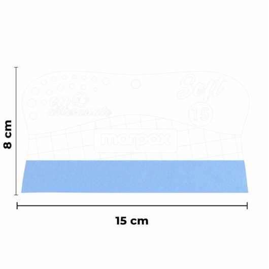 Espátula Para Artesanato Soft 15cm Com Feltro Azul  Marpax