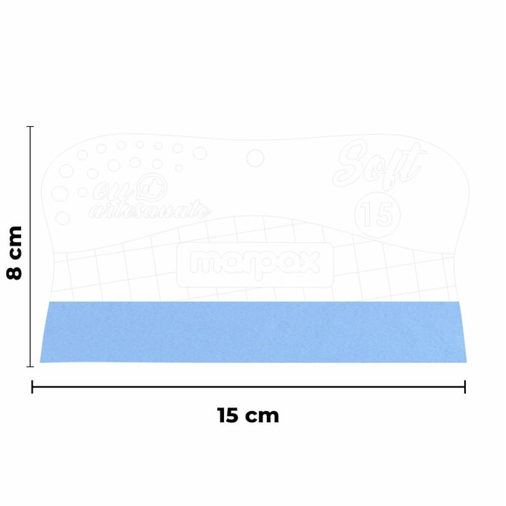 Espátula Para Artesanato Soft 15cm Com Feltro Azul  Marpax