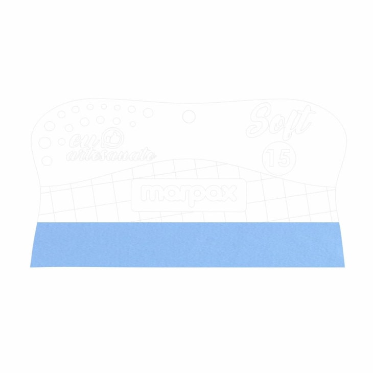 Espátula Para Artesanato Soft 15cm Com Feltro Azul  Marpax