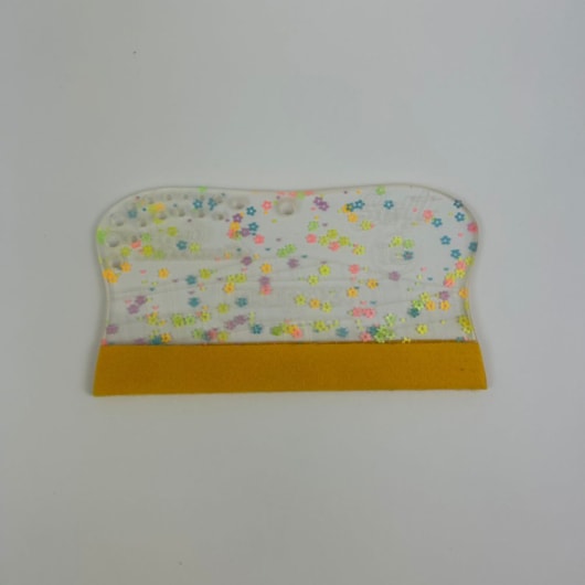 Espátula Para Artesanato Soft 15cm Com Feltro Glitter Flor Marpax