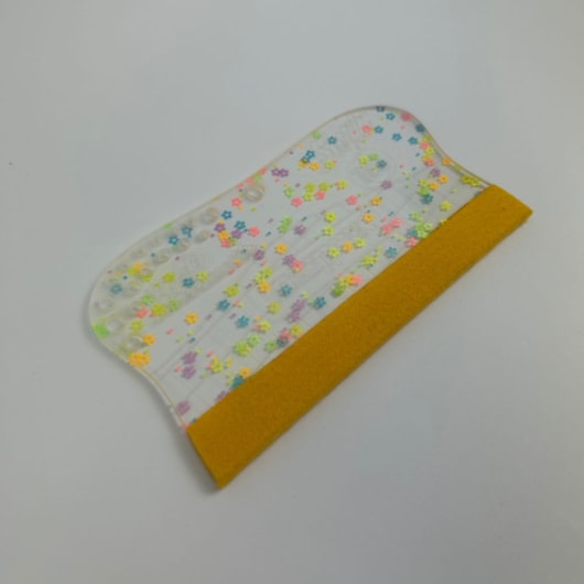 Espátula Para Artesanato Soft 15cm Com Feltro Glitter Flor Marpax