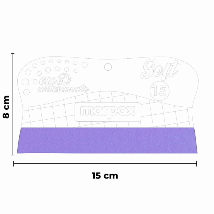 Espátula para Artesanato Soft 15cm com Feltro Lilás  Marpax