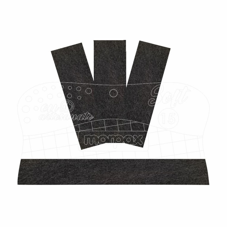 Espátula Para Artesanato Soft 15cm Com Feltro Preto  Marpax