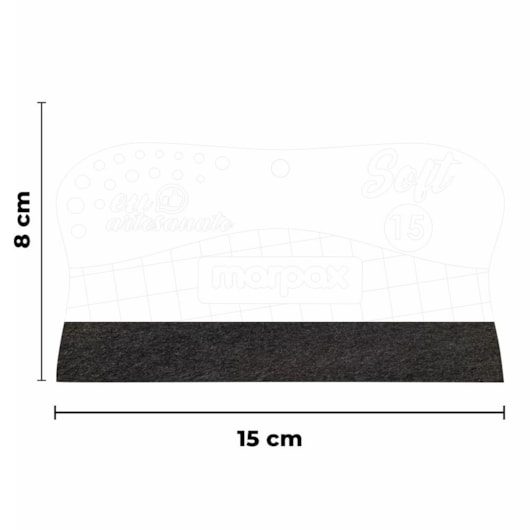 Espátula Para Artesanato Soft 15cm Com Feltro Preto  Marpax