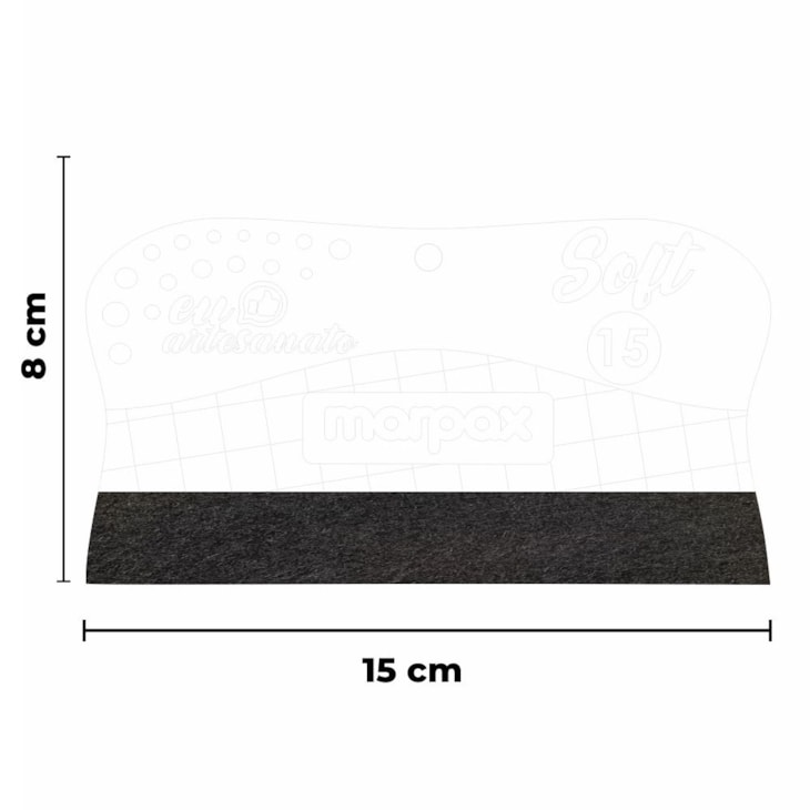 Espátula Para Artesanato Soft 15cm Com Feltro Preto  Marpax
