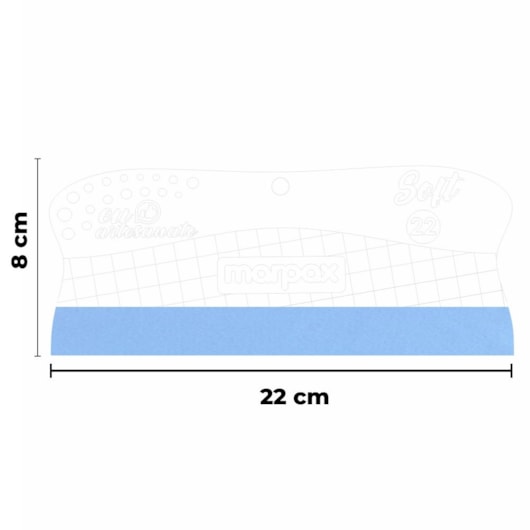 Espátula Para Artesanato Soft 22cm Com Feltro Azul Marpax