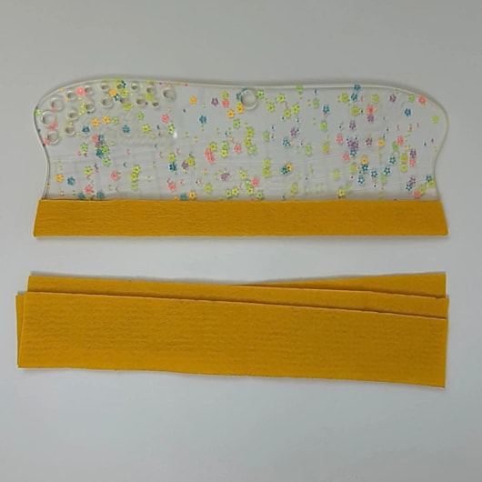 Espátula Para Artesanato Soft 22cm Com Feltro Glitter Flor Marpax
