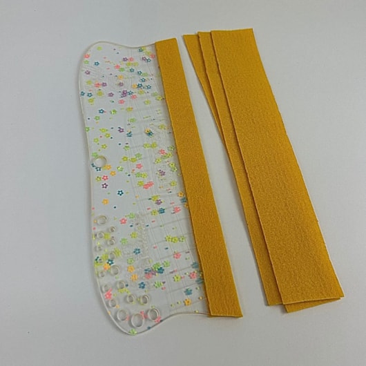 Espátula Para Artesanato Soft 22cm Com Feltro Glitter Flor Marpax