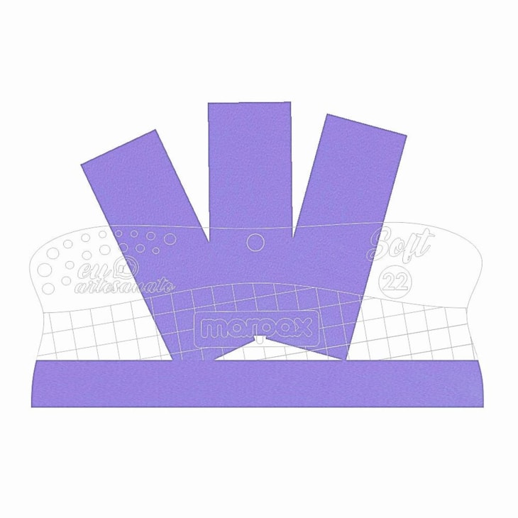 Espátula para Artesanato Soft 22cm com Feltro Lilás Marpax