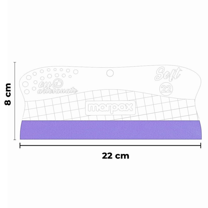 Espátula para Artesanato Soft 22cm com Feltro Lilás Marpax