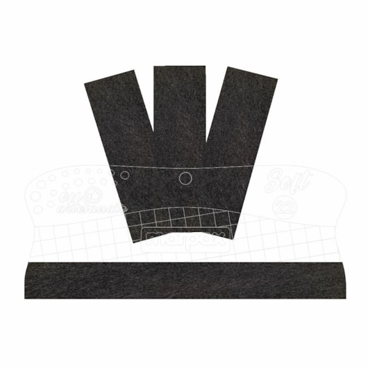 Espátula Para Artesanato Soft 22cm Com Feltro  Preto Marpax