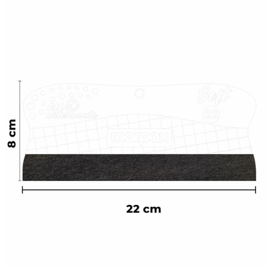 Espátula Para Artesanato Soft 22cm Com Feltro  Preto Marpax