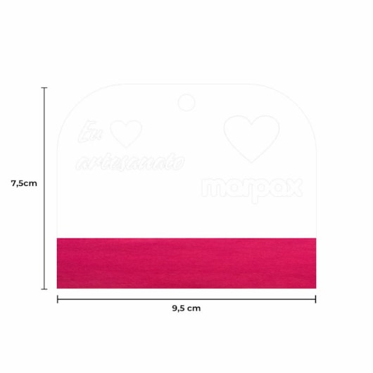 Espátula Para Artesanato Transparente Com Feltro Rosa Marpax