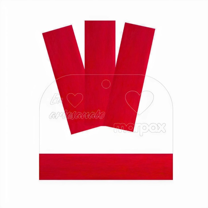 Espátula Para Artesanato Transparente Feltro Vermelho Marpax