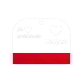Espátula Para Artesanato Transparente Feltro Vermelho Marpax