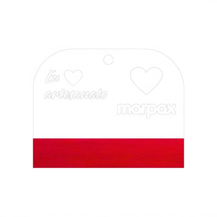 Espátula Para Artesanato Transparente Feltro Vermelho Marpax