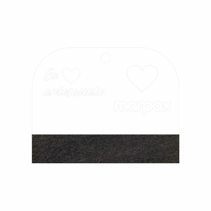 Espatúla Transparente para Artesanato c/ Feltro Preto Marpax