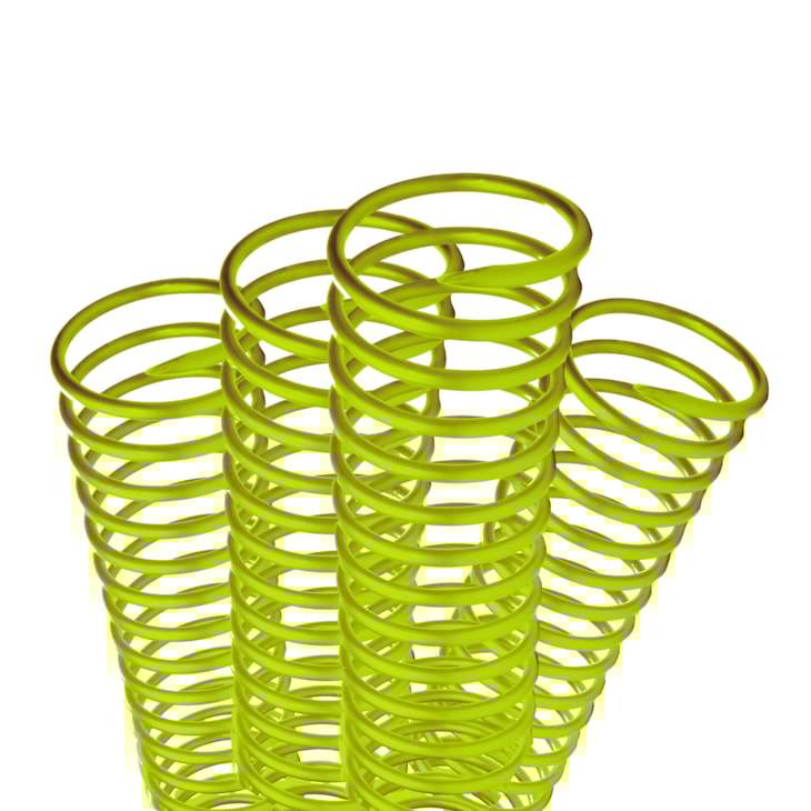 Espiral para Encadernação Amarelo 17mm para 100fls 100un