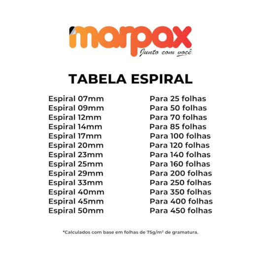 Espiral Para Encadernação Amarelo 40mm Para 350 Folhas 18un