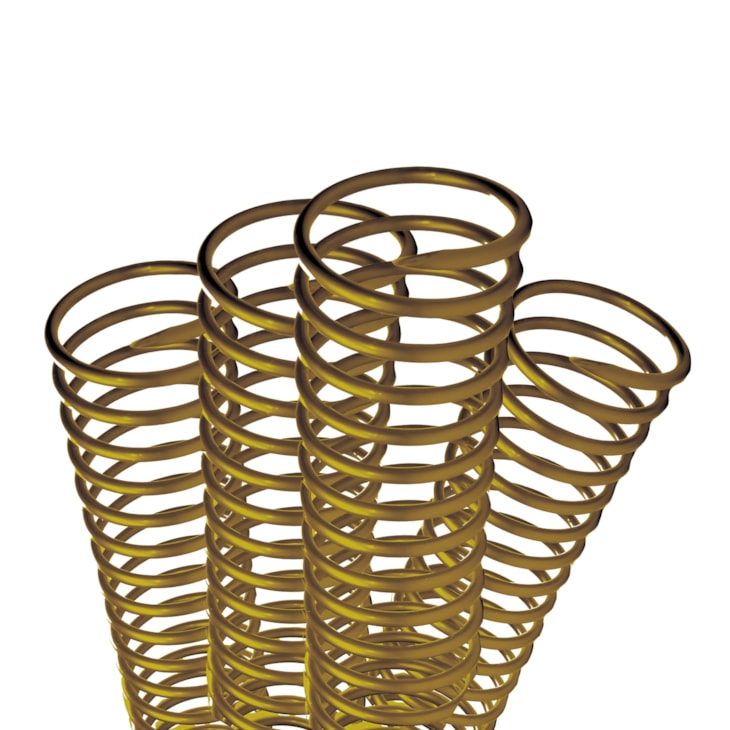 Espiral Para Encadernação Bronze 9mm para 50 Folhas 100un