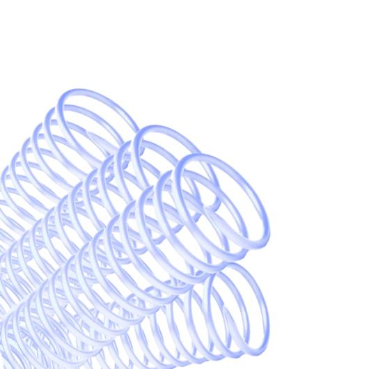 Espiral Para Encadernação Cristal 40mm Para 350 Folhas 18un