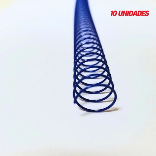 Espiral para Encadernação Metal Azul A4 14mm 85fls 10un