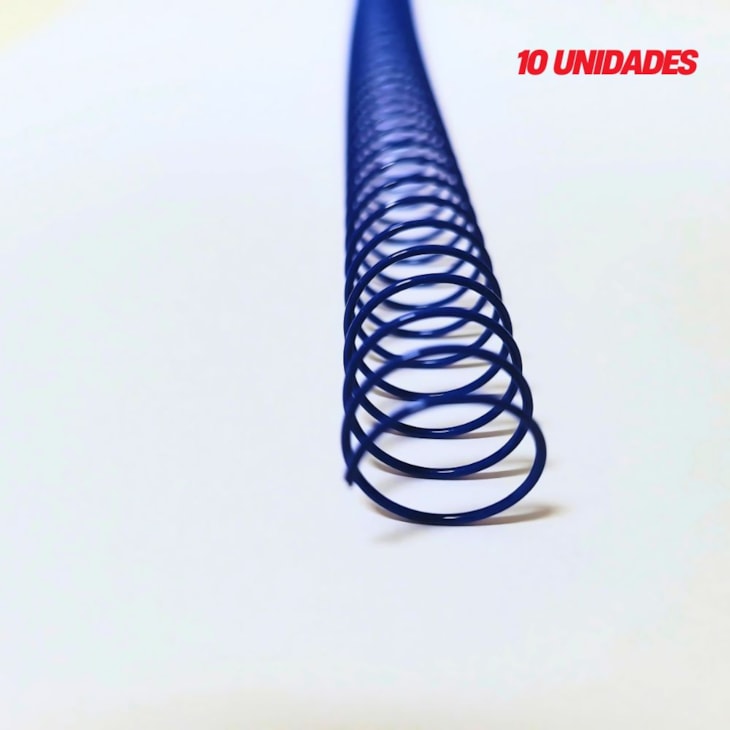 Espiral para Encadernação Metal Azul A4 17mm 100fls 10un