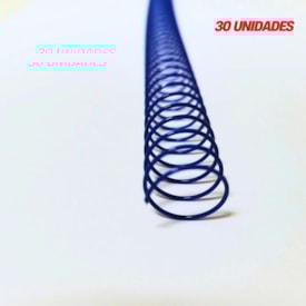 Espiral para Encadernação Metal Azul A4 25mm 160fls 30un