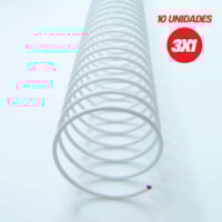 Espiral para encadernação Metal Branco A4 3x1 09mm 10un