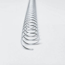 Espiral para Encadernação Metal Prata A4 25mm 160fls 10un