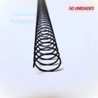 Espiral para Encadernação Metal Preto A4 17MM 100fls 50un