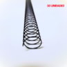 Espiral para Encadernação Metal Preto A4 17MM 100fls 50un