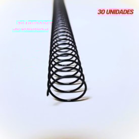 Espiral para Encadernação Metal Preto A4 25mm 160fls 30un