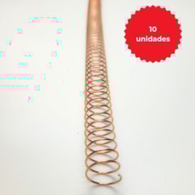 Espiral para Encadernação Metal Rose A4 20mm 6x1 120fls 10un