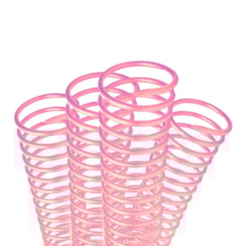 Espiral Para Encadernação Rosa 09mm 3x1 Para 50fls 100un