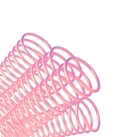 Espiral Para Encadernação Rosa 17mm 3x1 Para 100fls 100un