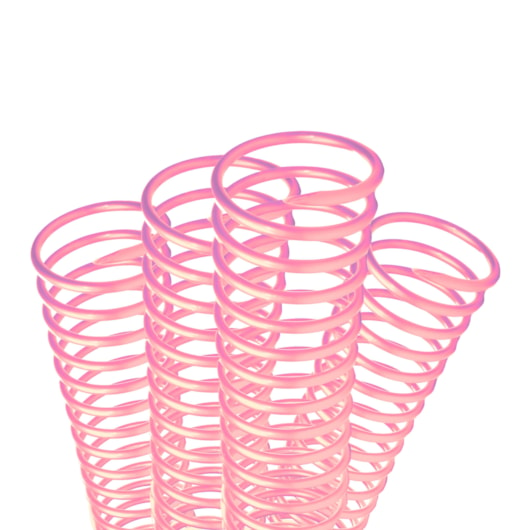 Espiral Para Encadernação Rosa 20mm 3x1 Para 120fls 80un