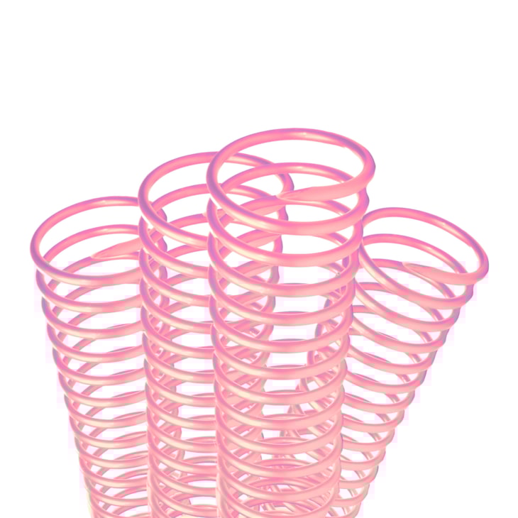Espiral Para Encadernação Rosa 29mm 3x1 Para 200fls 36un