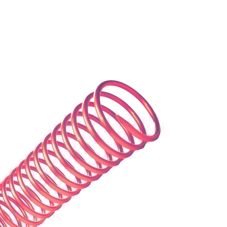 Espiral para Encadernação Vermelho 29mm para 200fls 35un