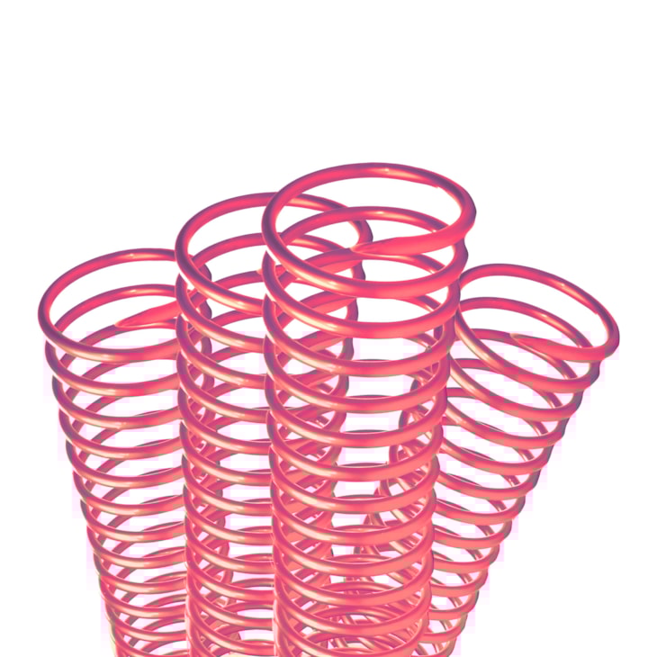 Espiral para Encadernação Vermelho 33mm para 250fls 25un