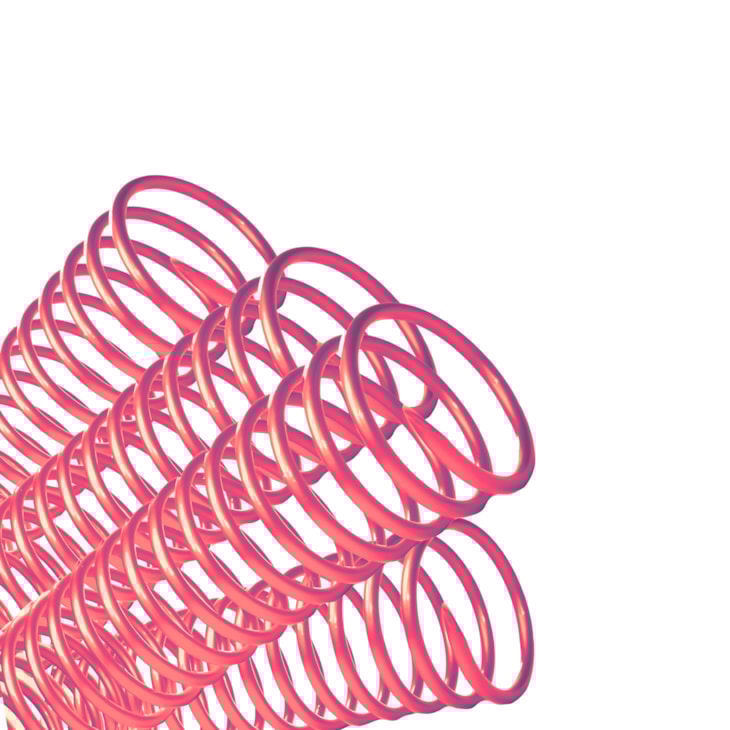 Espiral para Encadernação Vermelho 50mm para 450fls 12un