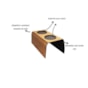 Esteira Braço de Sofa com Porta Copos Marrom MDF Marpax