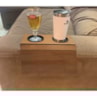 Esteira Para Braco De Sofa Com Porta Copos Marrom Rustico Mdf Madeira Marpax