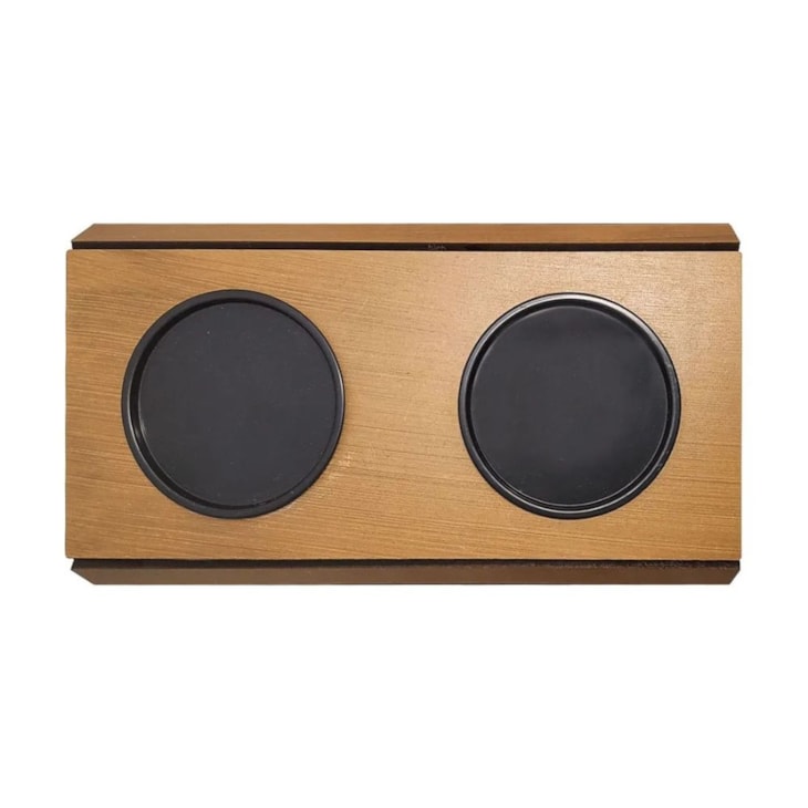 Esteira Para Braco De Sofa Com Porta Copos Marrom Rustico Mdf Madeira Marpax