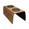Esteira Para Braco De Sofa Com Porta Copos Marrom Rustico Mdf Madeira Marpax